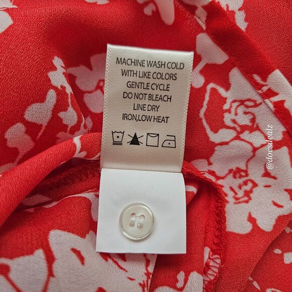 Max Studio Flowy Skirt Orange Floral Pattern Women's Medium - Picture 5 of 6